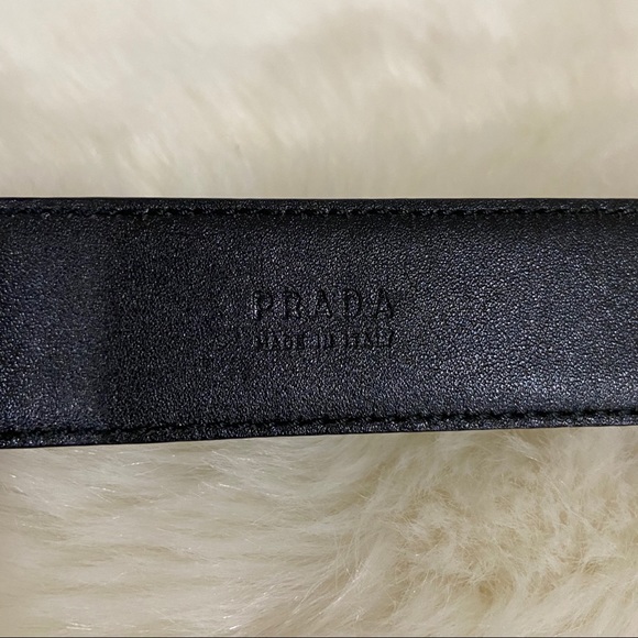 Prada Men’s Black Leather Belt NWOT - Picture 4 of 7